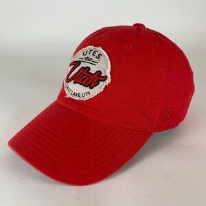 Utah Utes NCAA Red Top of the World Relaxed Fit Strapback Adjustable Hat